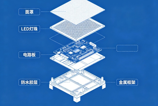 户外led屏结构拆解图.jpg 户外led屏结构拆解图.jpg