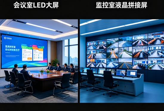 LED 显示屏和液晶拼接屏哪个好?2026 会议室 / 监控室场景优缺点对比(深圳本地厂家直供)