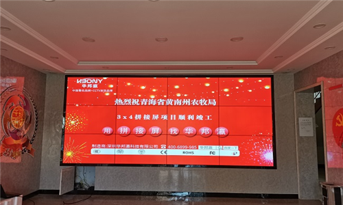 青海黄南州农牧局拼接屏项目